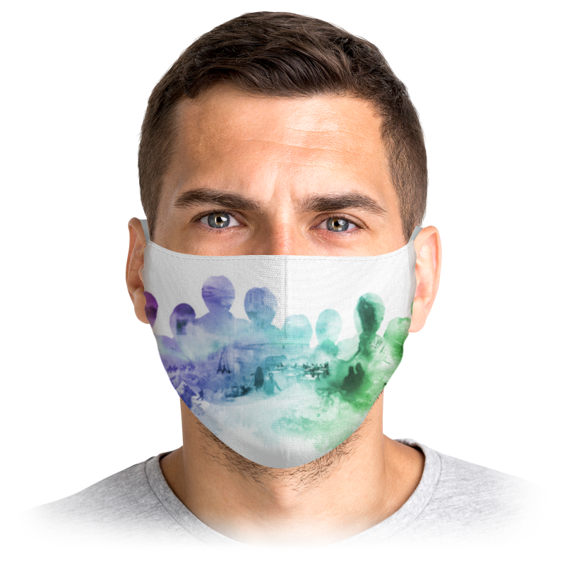 

Многоразовая маска Printio Аура стихий белая L, Аура стихий