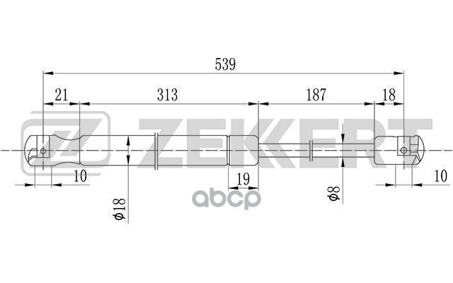 

Амортизатор Багажника/капота Zekkert GF1699