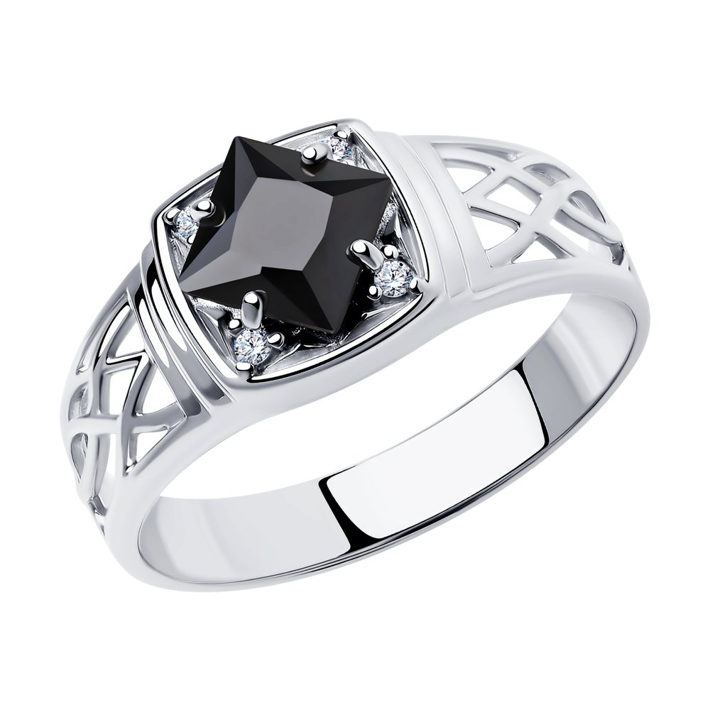 

Кольцо из серебра с фианитом р. 19 Diamant 94-110-00923-1, 94-110-00923-1