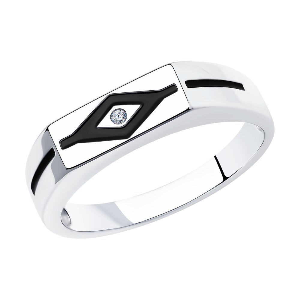 

Кольцо из серебра р. 20,5 Diamant 94-112-00781-1, фианит\эмаль, 94-112-00781-1