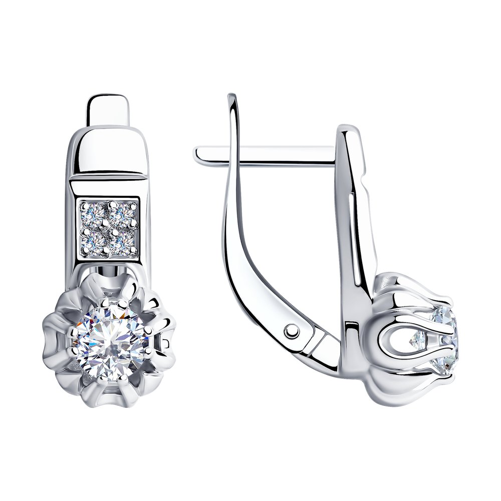 

Серьги женские из серебра Diamant 94-120-00421-1, фианит, 94-120-00421-1