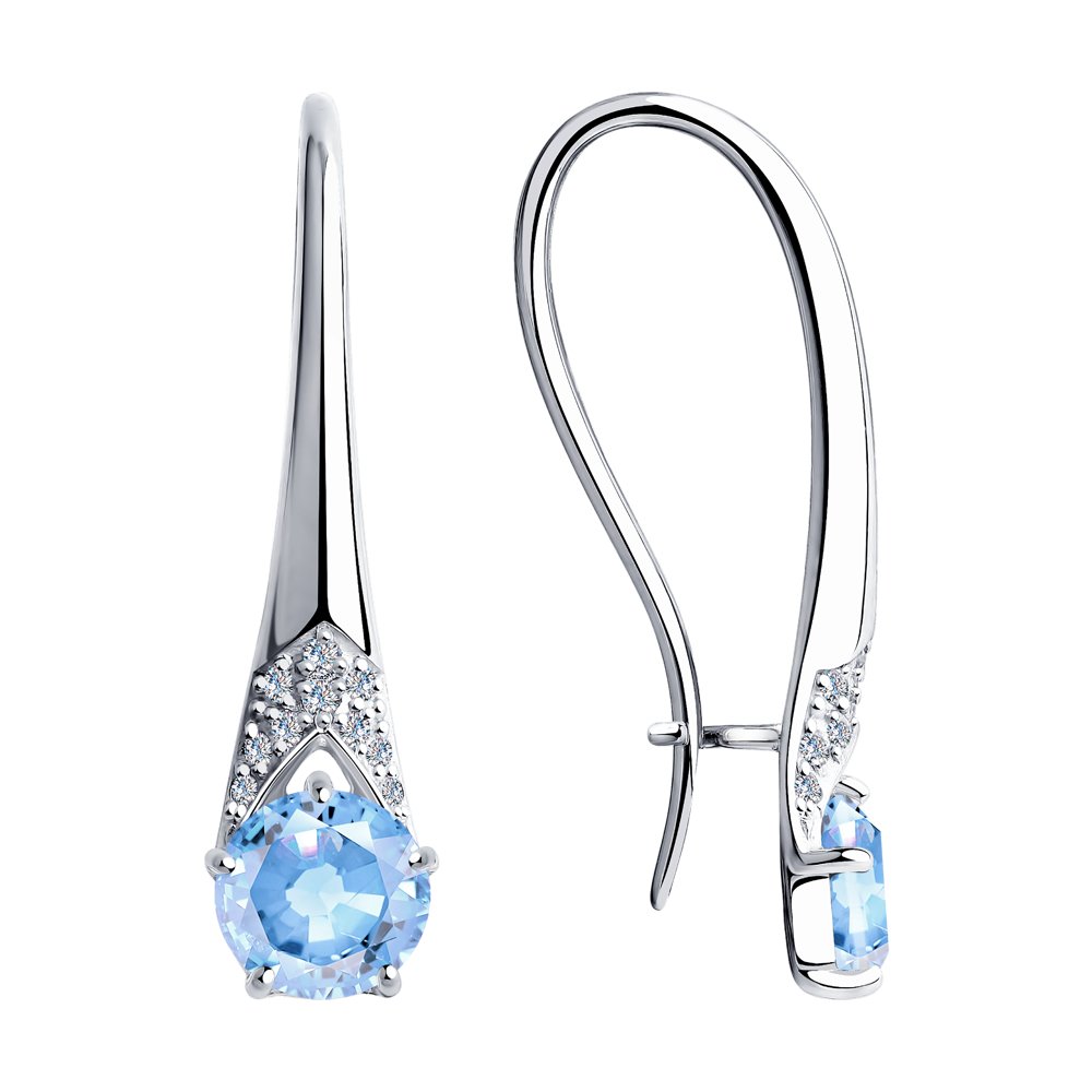 

Серьги женские из серебра Diamant 94-120-00465-1, фианит, 94-120-00465-1
