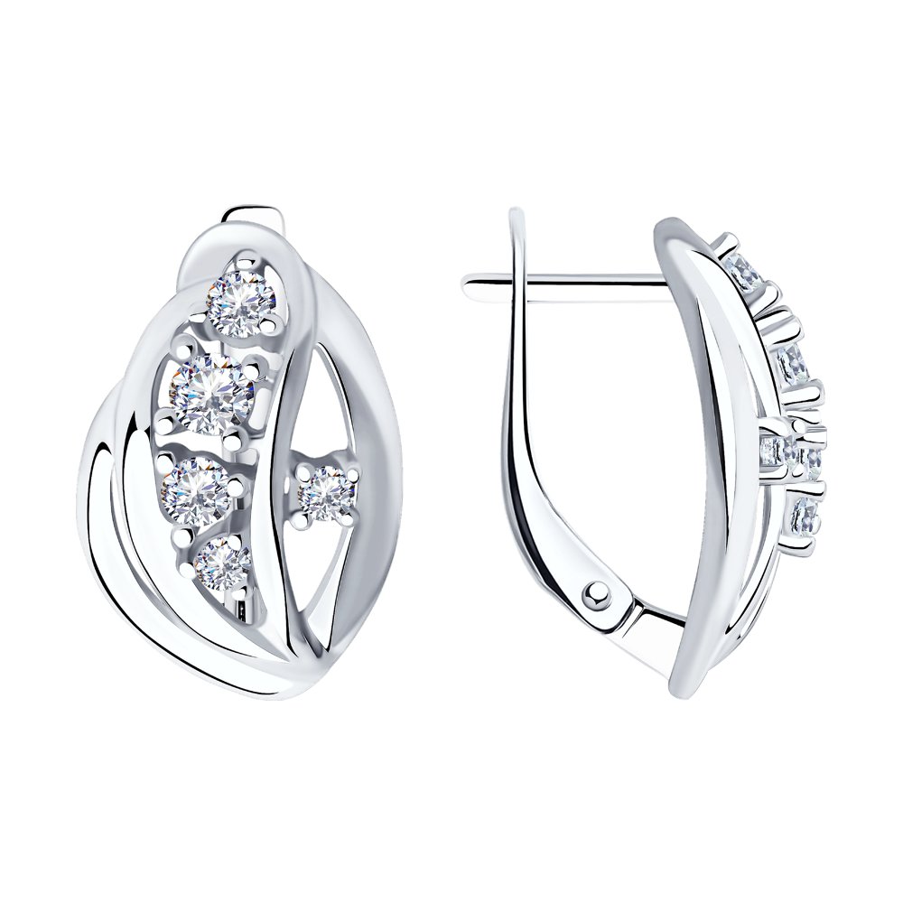 

Серьги из серебра Diamant 94-120-00536-1, фианит, 94-120-00536-1