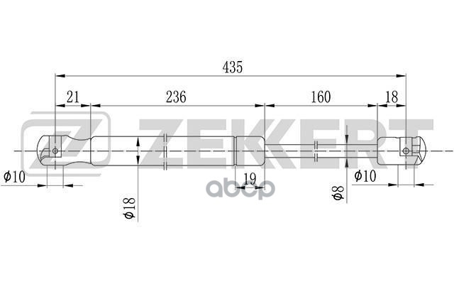 Амортизатор Багажника/капота Zekkert GF1712