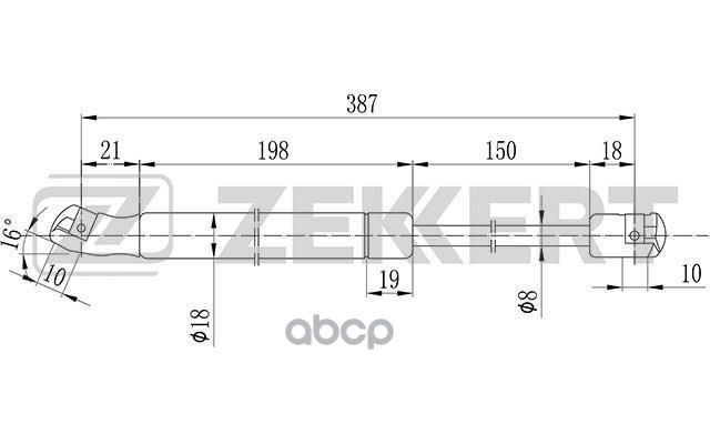 Амортизатор Багажника/капота Zekkert GF1798 600001662419