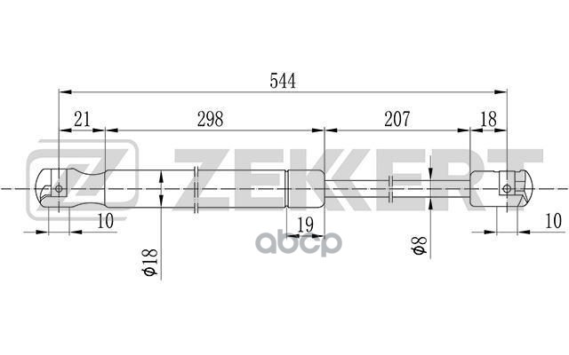 Амортизатор Багажника/капота Zekkert GF2077