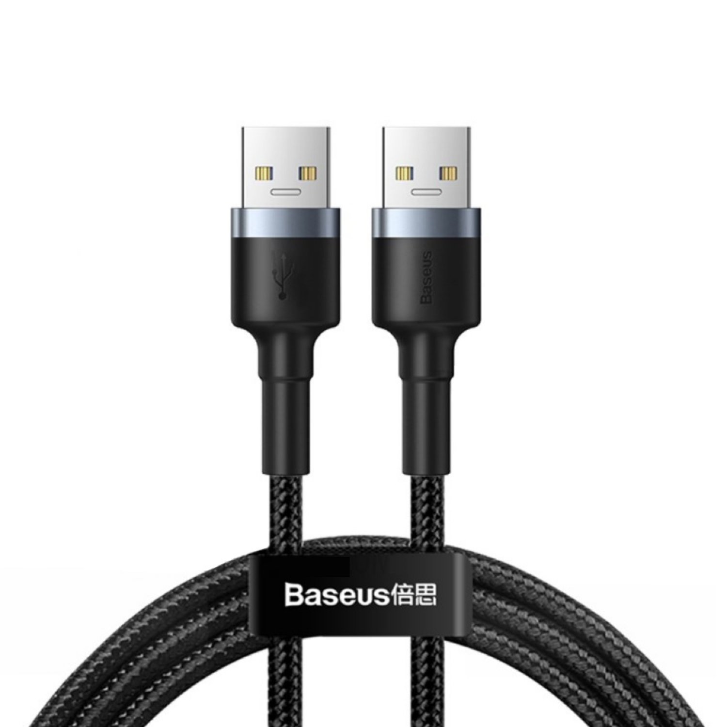 фото Кабель usb(m)-usb(m) baseus cafule male dark gray 2a 1m