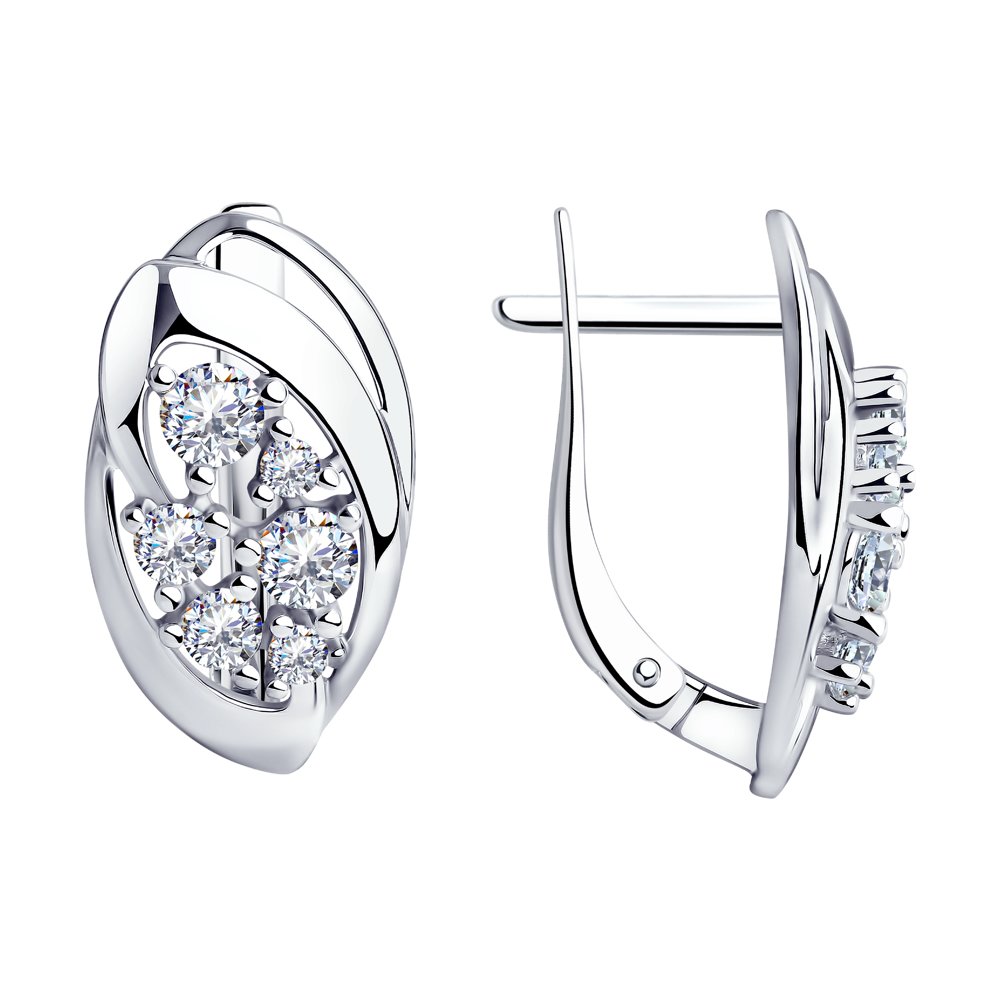 

Серьги женские из серебра Diamant 94-120-00559-1, фианит, 94-120-00559-1