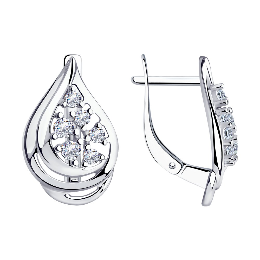 

Серьги из серебра Diamant 94-120-00566-1, фианит, 94-120-00566-1