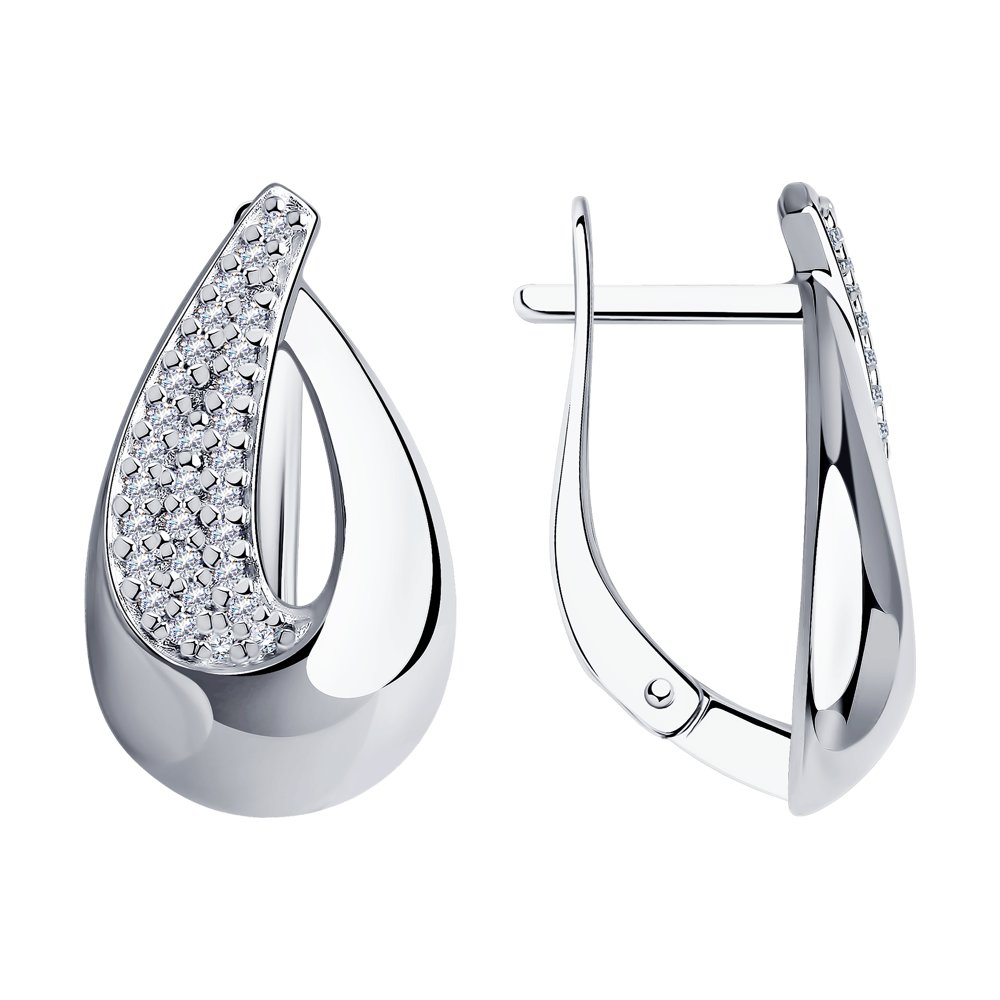 

Серьги из серебра Diamant 94-120-00729-1, фианит, 94-120-00729-1