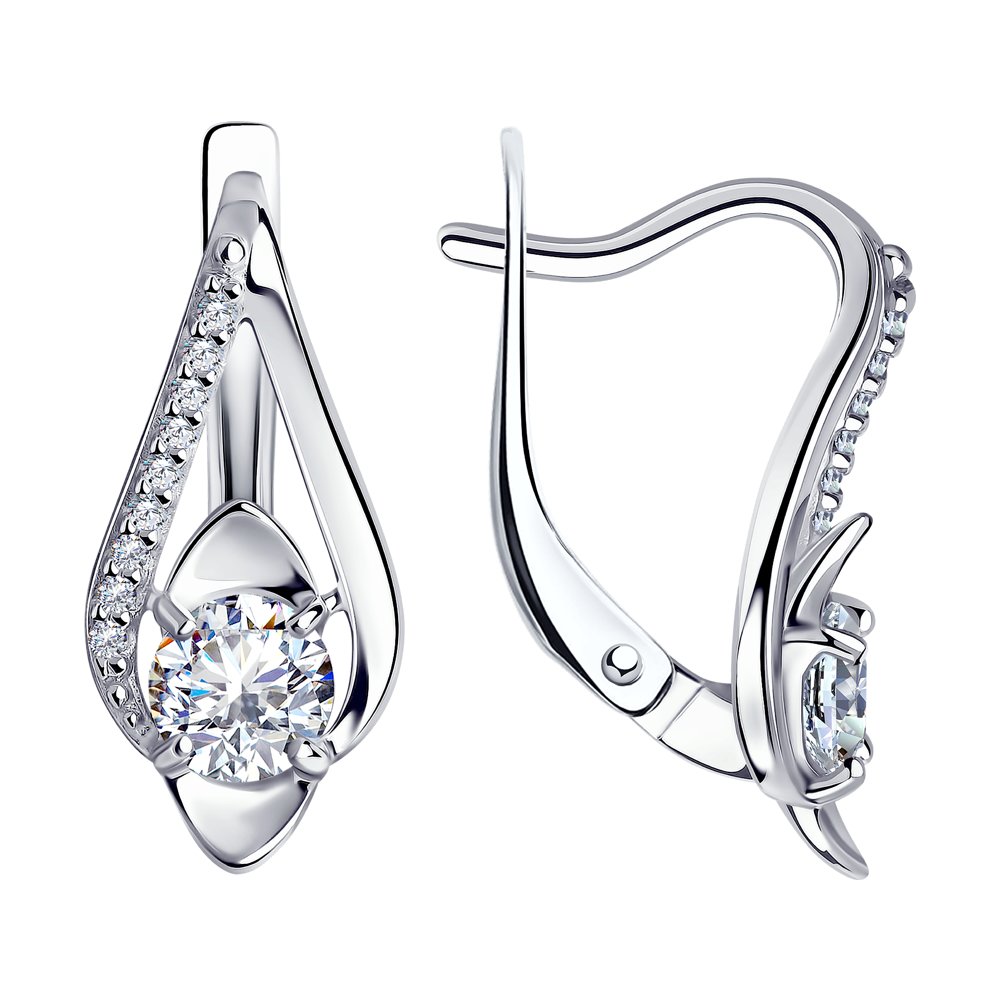 

Серьги женские из серебра Diamant 94-120-00731-1, фианит, 94-120-00731-1