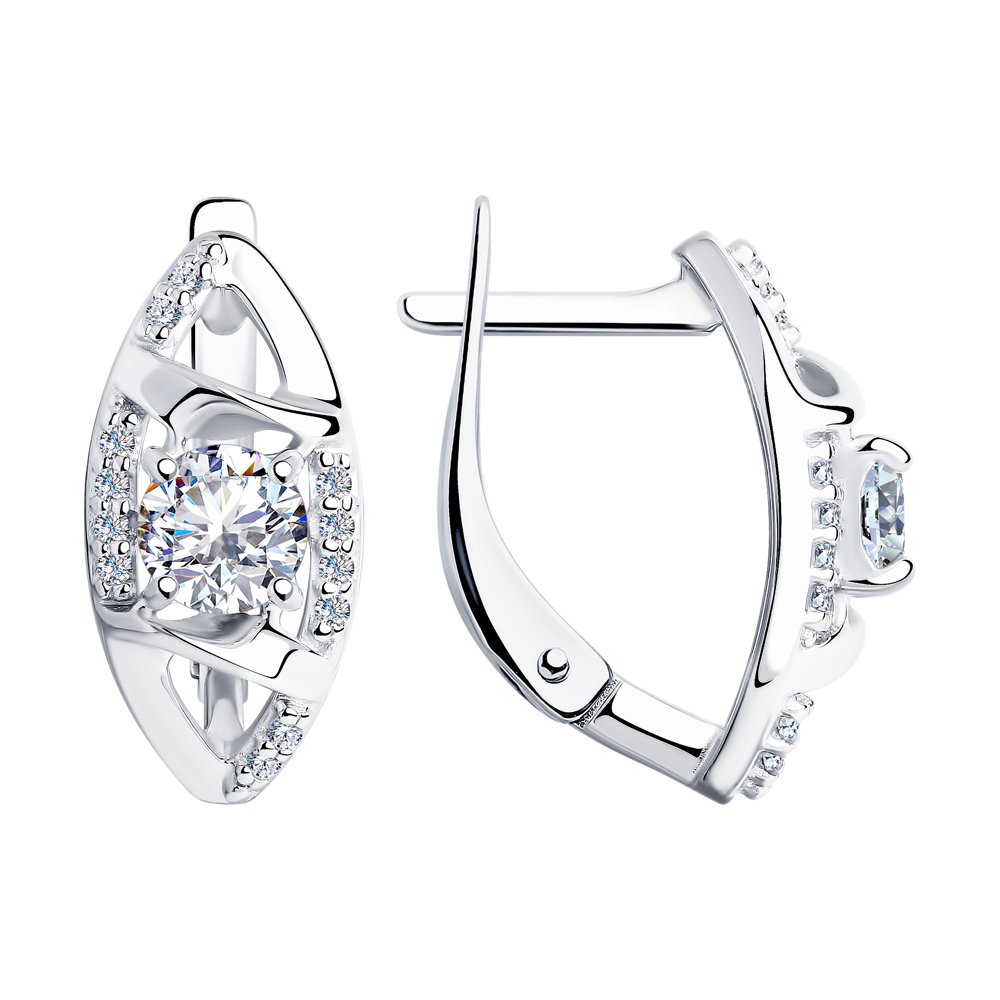 

Серьги женские из серебра Diamant 94-120-00733-1, фианит, 94-120-00733-1