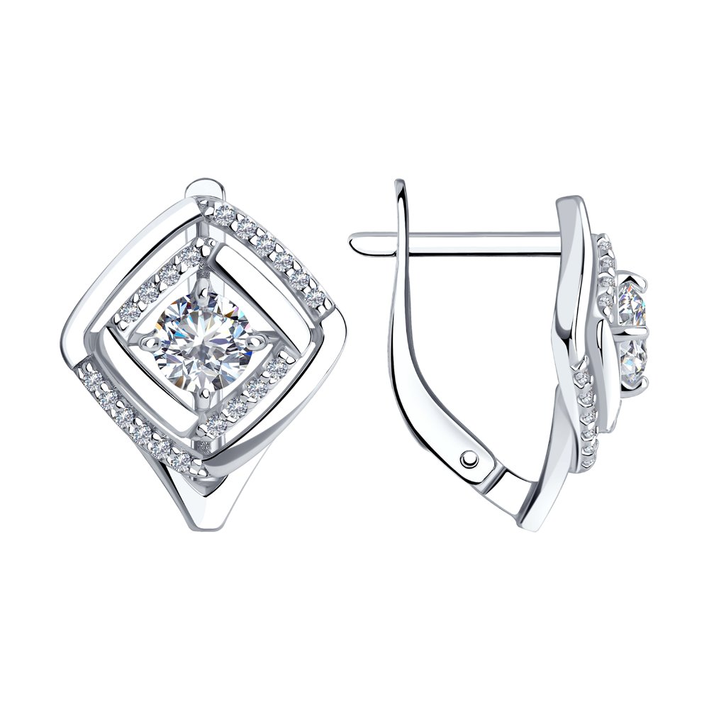 

Серьги женские из серебра Diamant 94-120-00740-1, фианит, 94-120-00740-1