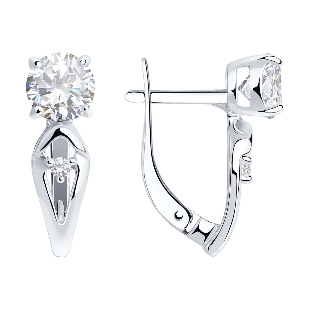 

Серьги из серебра Diamant 94-120-00741-1, фианит, 94-120-00741-1