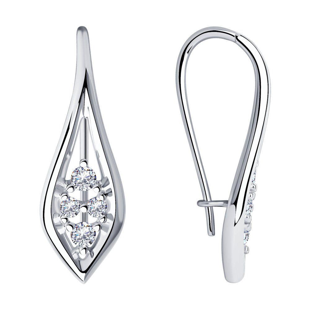 

Серьги женские из серебра Diamant 94-120-00851-1, фианит, 94-120-00851-1