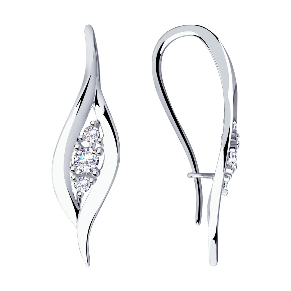 

Серьги женские из серебра Diamant 94-120-00873-1, фианит, 94-120-00873-1