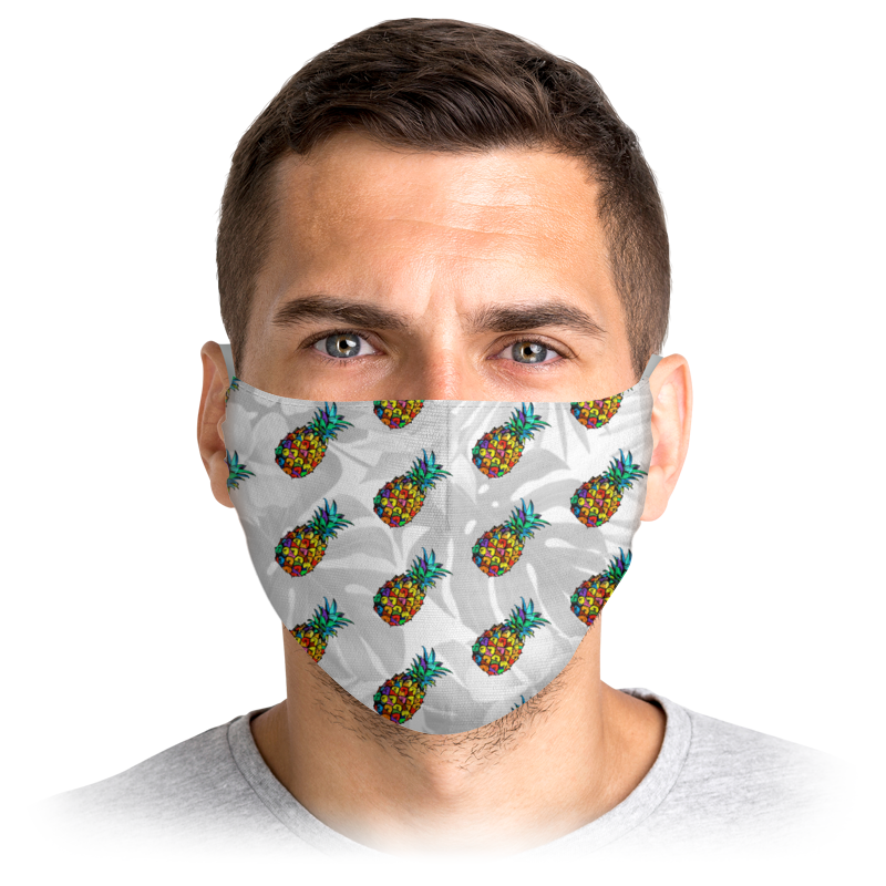 

Многоразовая маска Printio Ananas color разноцветная L, Ananas color