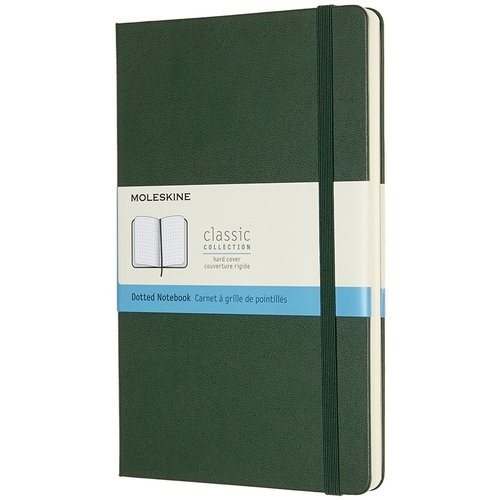

Блокнот Moleskine Classic, 240 страниц, пунктир, 13 х 21 см, зеленый, Classic 240 13 21