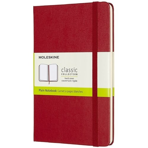 Блокнот нелинованный Classic Medium 240 страниц 11,5 х 18 см красный