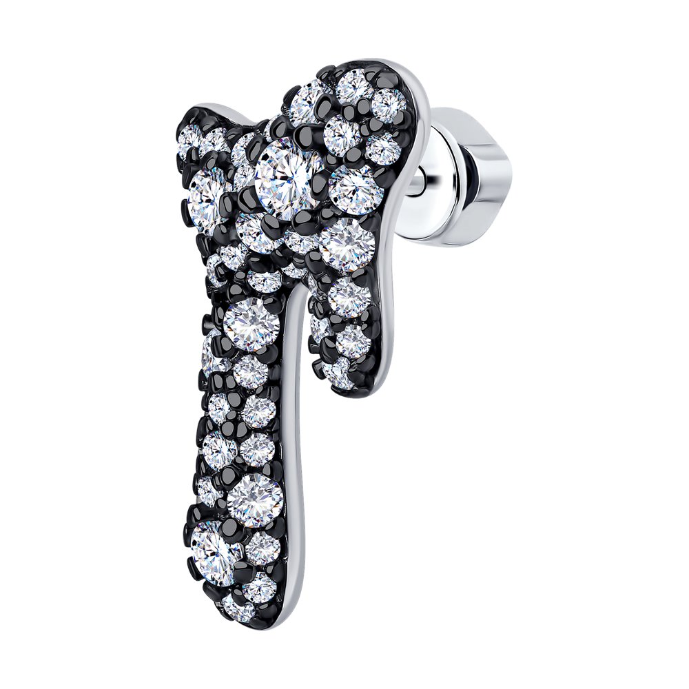

Моносерьга из серебра SKLV 94170114; фианит, 94170114