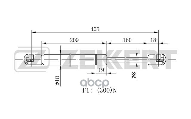 

Амортизатор Багажника/капота Zekkert GF2036