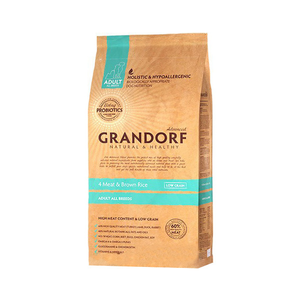 фото Сухой корм для собак grandorf living probiotics adult, мясо, рис, 12кг
