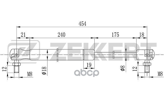 

Амортизатор Багажника/капота Zekkert GF2102