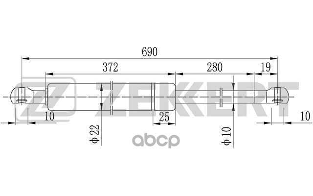 

Амортизатор Багажника/капота Zekkert GF1039