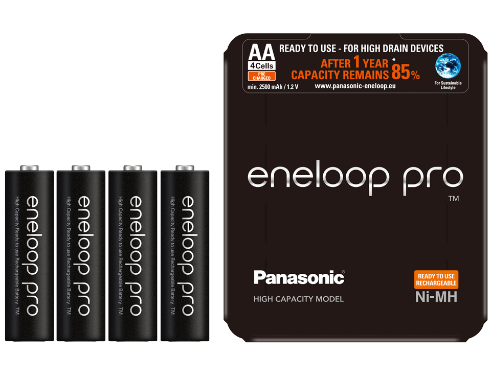 фото Аккумуляторы panasonic eneloop pro aa 930 bk-3hcde/4le