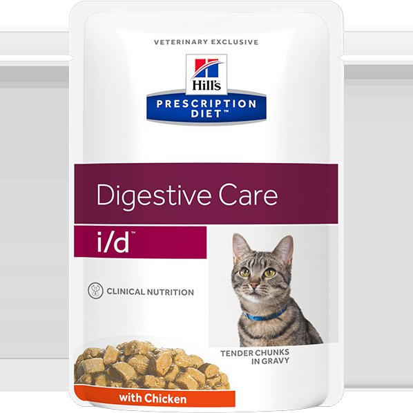 фото Влажный корм для кошек hill's prescription diet i/d digestive care, курица, 85г