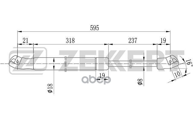 

Амортизатор Багажника/капота Zekkert GF1169