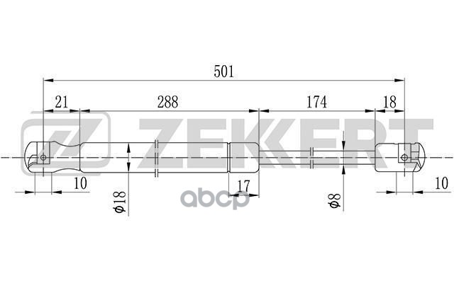 

Амортизатор Багажника/капота Zekkert GF2076