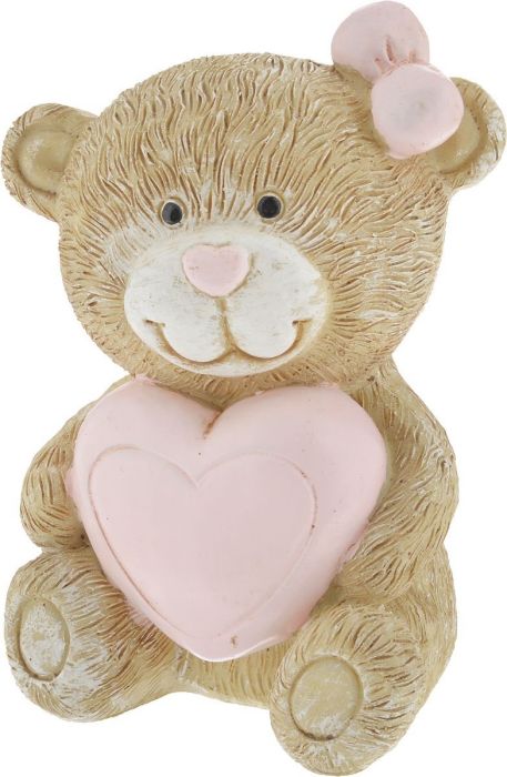 фото Декоративная фигурка мишка с сердцем арт.77147 феникс-презент