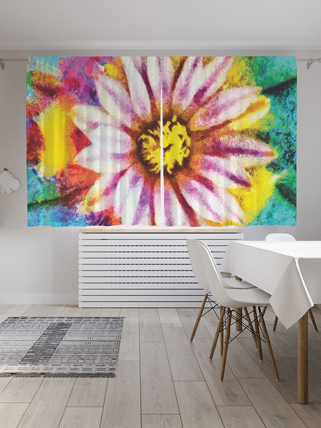 

Шторы под лён «Цветок вспыхнул», серия Oxford DeLux, 290х180 см