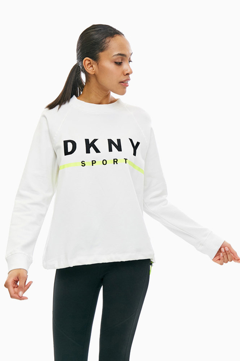 фото Толстовка женская dkny dp8t6034 белая s