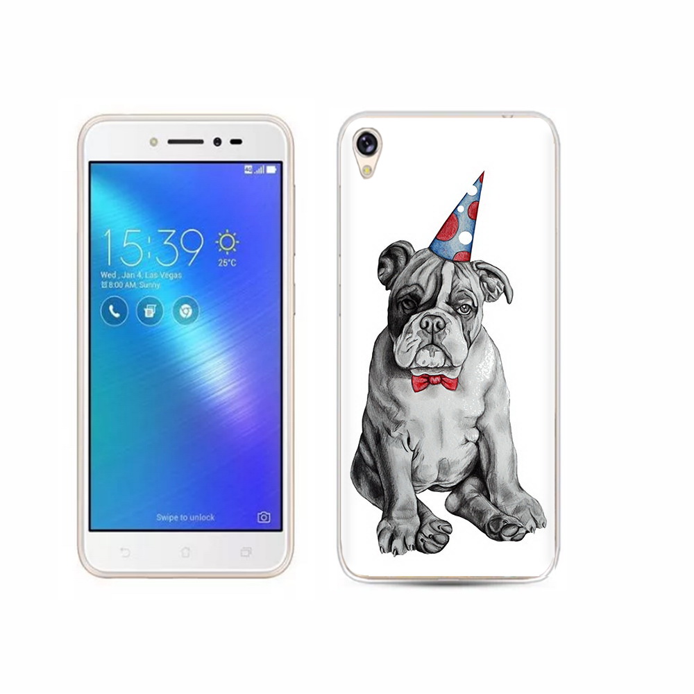 

Чехол MyPads Tocco для Asus ZenFone Live (ZB501KL) праздничный щенок, Прозрачный, Tocco