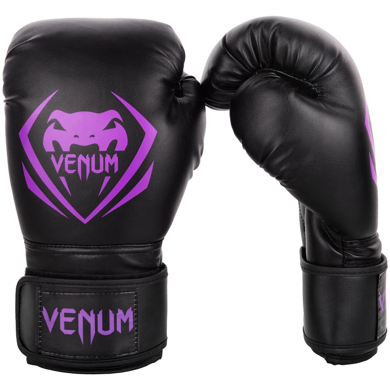 фото Перчатки боксерские venum contender black/purple 16 oz