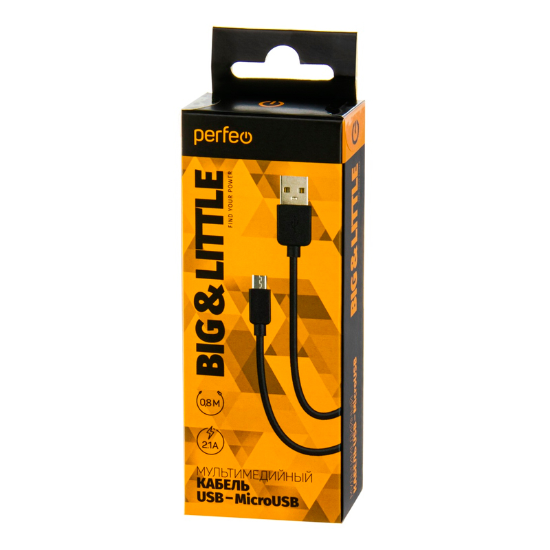 фото Кабель perfeo u4008, usb - mini usb, 0,8 м