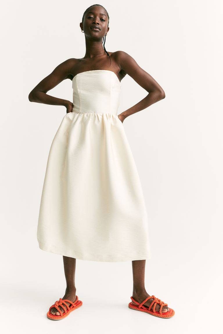 Платье женское H&M 1088239001 белое 2XL (доставка из-за рубежа)