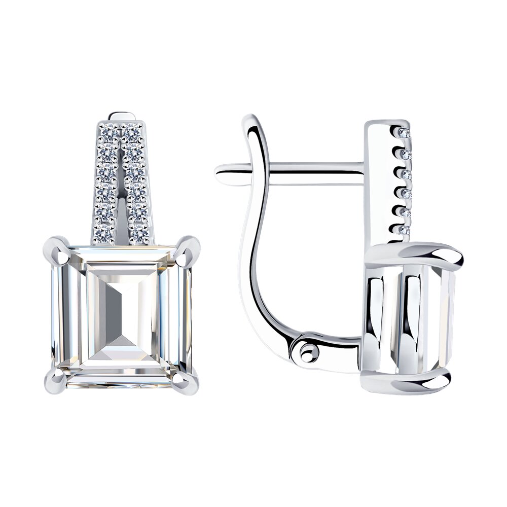 

Серьги из серебра SOKOLOV 94026232-91, фианит, 94026232-91