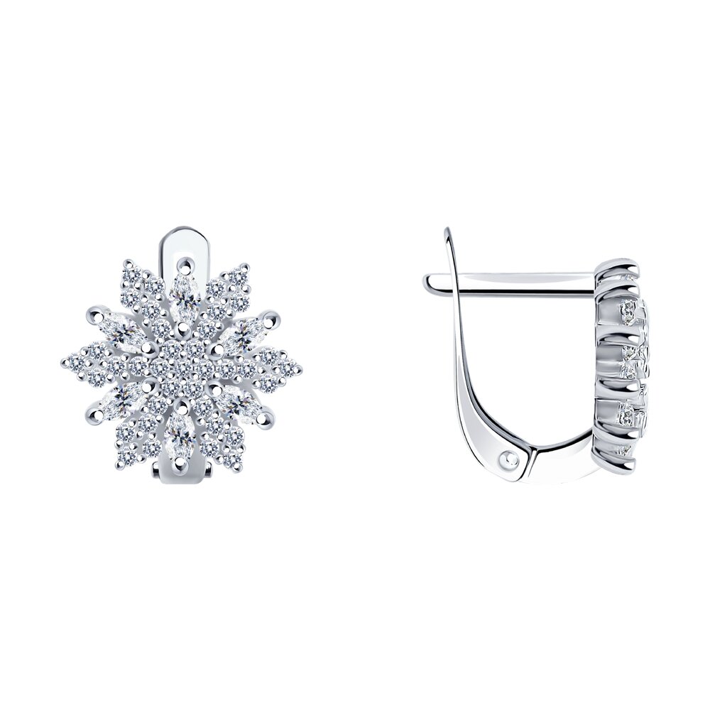 

Серьги из серебра SOKOLOV 94026253-91, фианит, 94026253-91