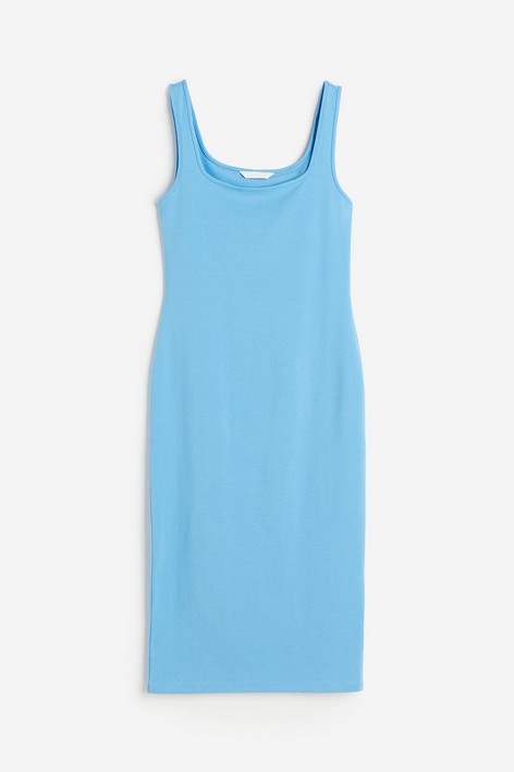 

Платье женское H&M 117007400 голубое M, Голубой, 117007400
