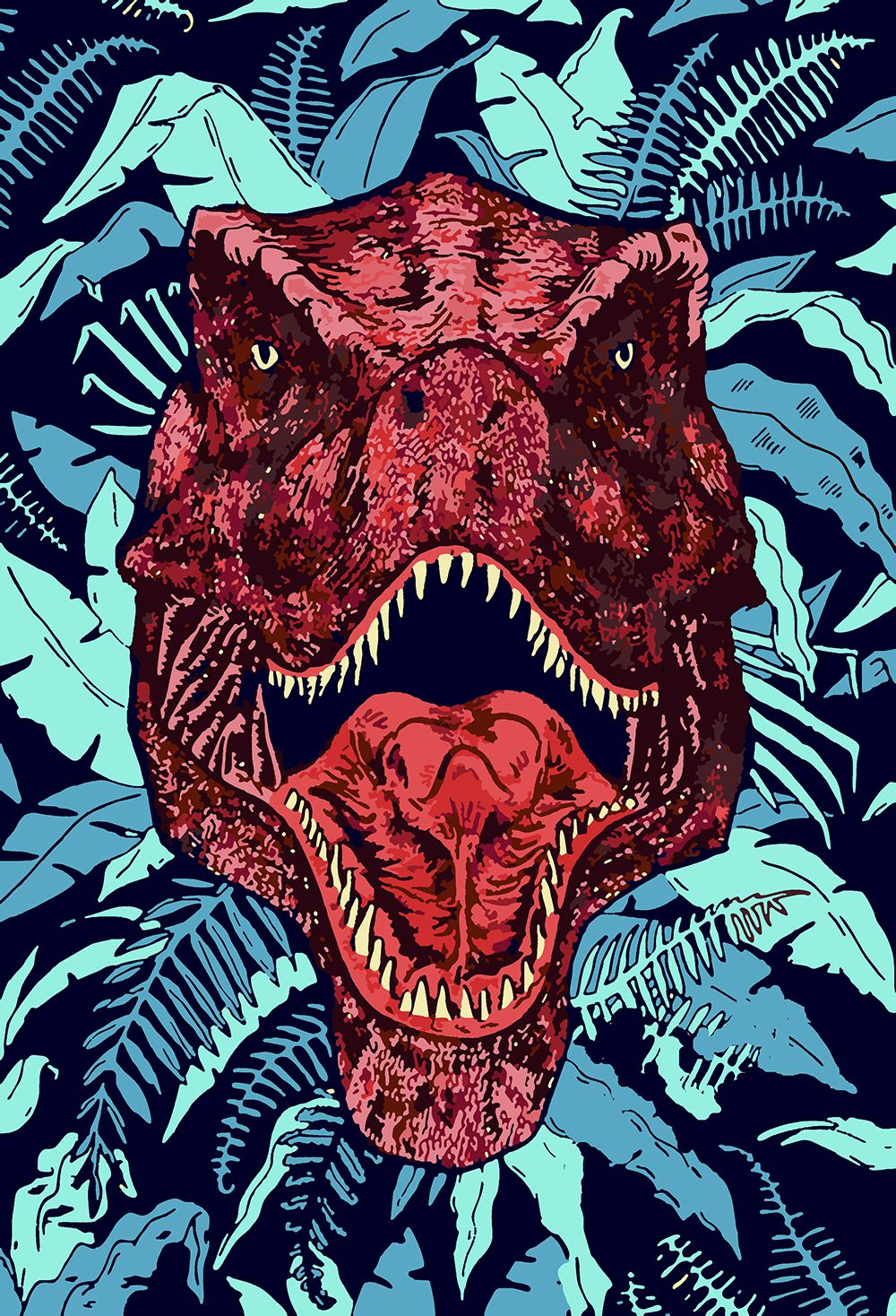 

Картина по номерам Красиво Красим Тираннозавр в листьях, 60 х 70 см, Тираннозавр в листьях