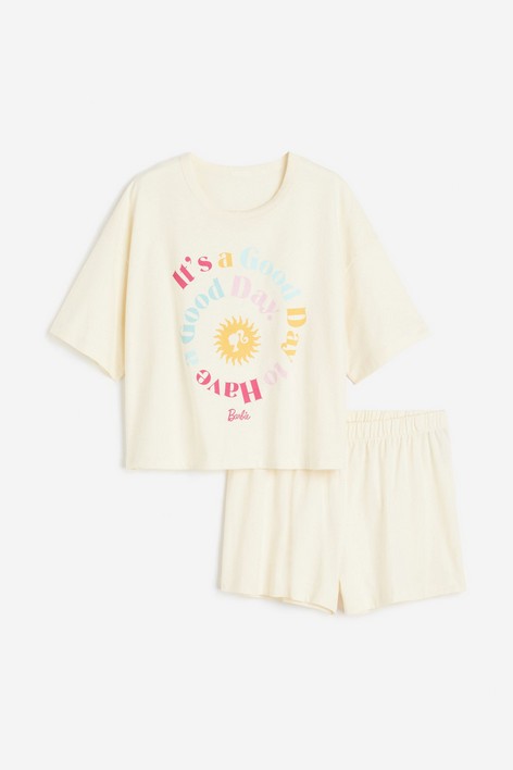 

Пижама женская H&M 117197900 бежевая S (доставка из-за рубежа), Бежевый, 117197900