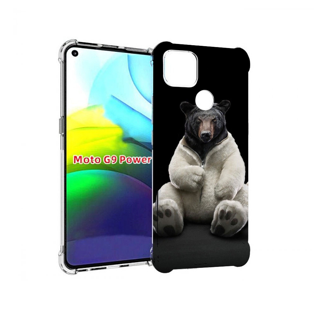 

Чехол MyPads Медведь-бурый-белый для Motorola Moto G9 Power, Прозрачный, Tocco