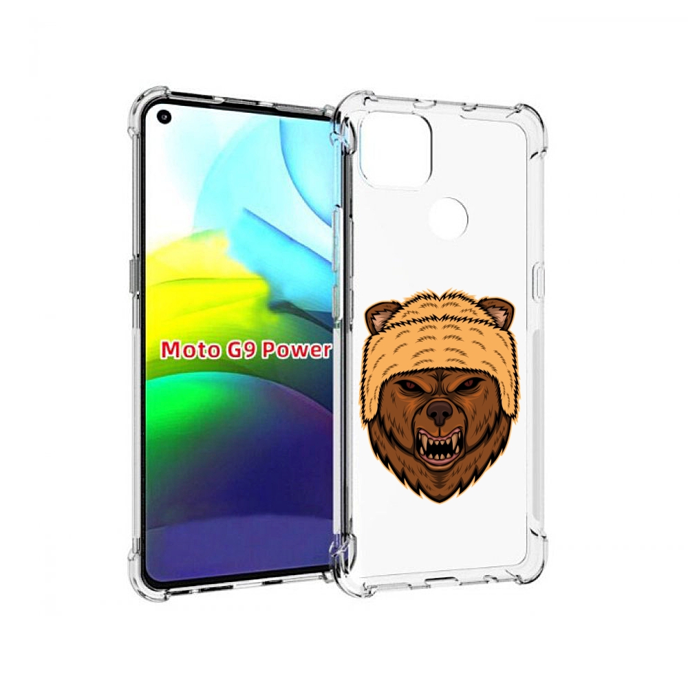 

Чехол MyPads Медведь-в-шапке для Motorola Moto G9 Power, Прозрачный, Tocco