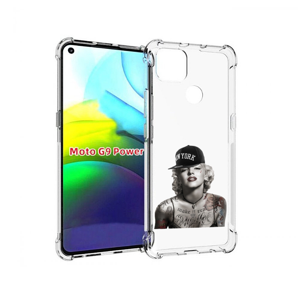 

Чехол MyPads Мерлин Монро с тату женский для Motorola Moto G9 Power, Прозрачный, Tocco