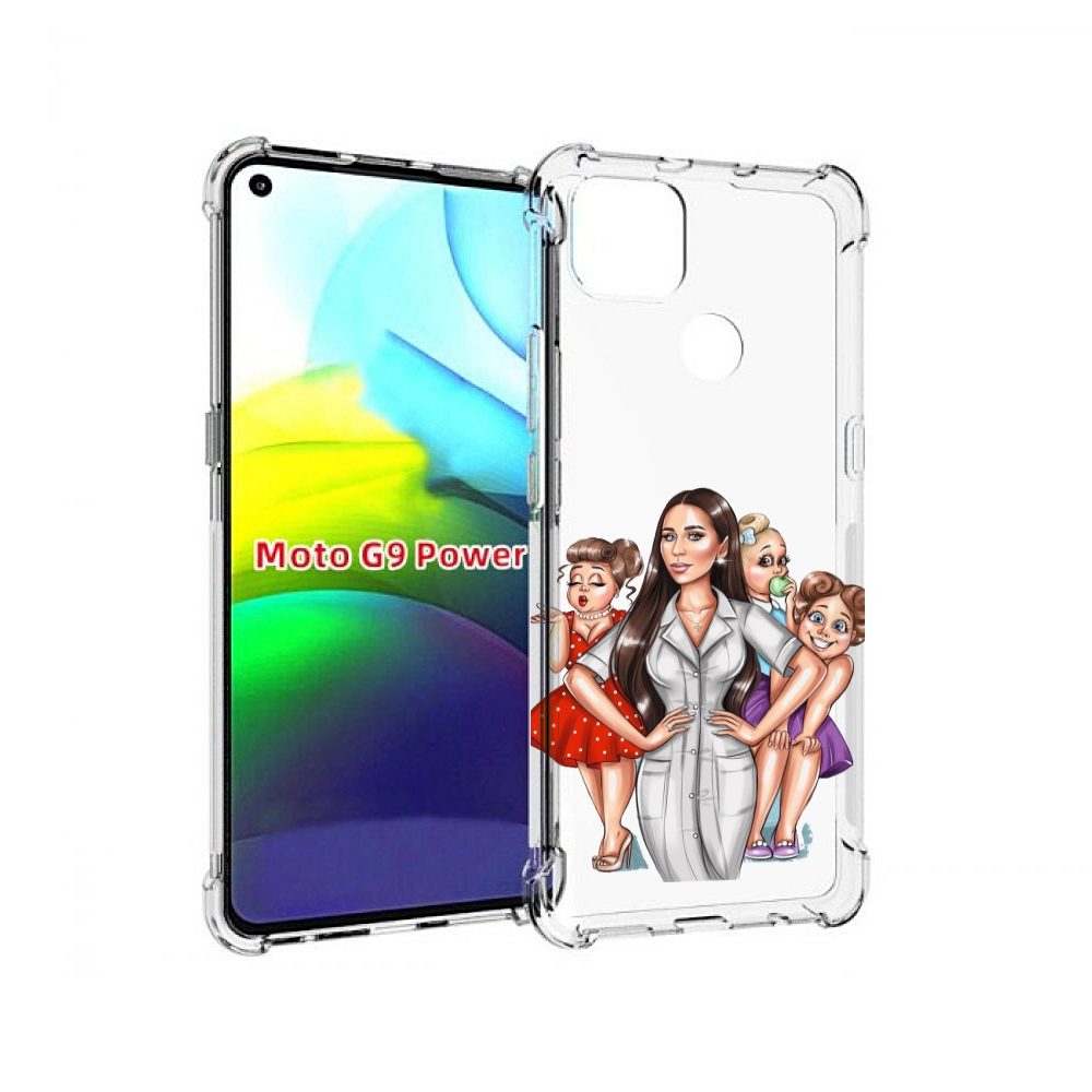 

Чехол MyPads Милые-дамы женский для Motorola Moto G9 Power, Прозрачный, Tocco