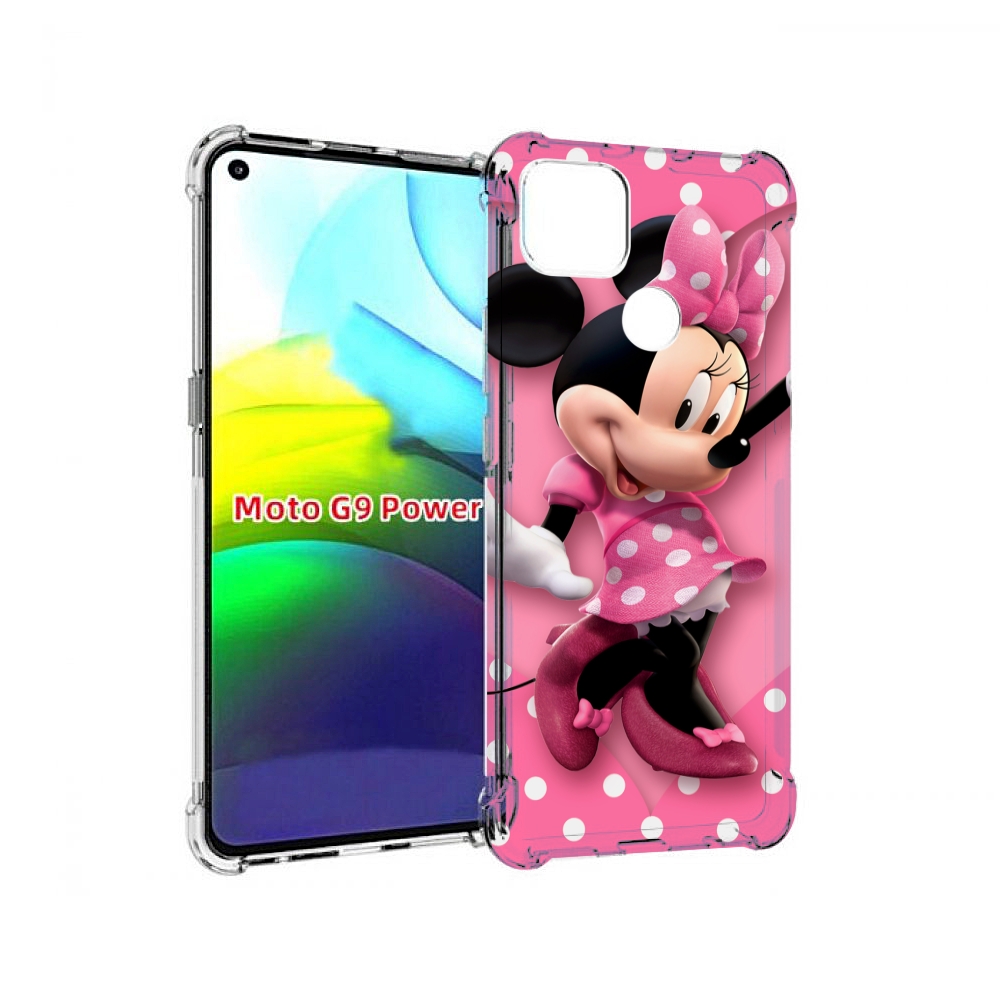 

Чехол MyPads Минни-Маус-в-сердце женский для Motorola Moto G9 Power, Прозрачный, Tocco