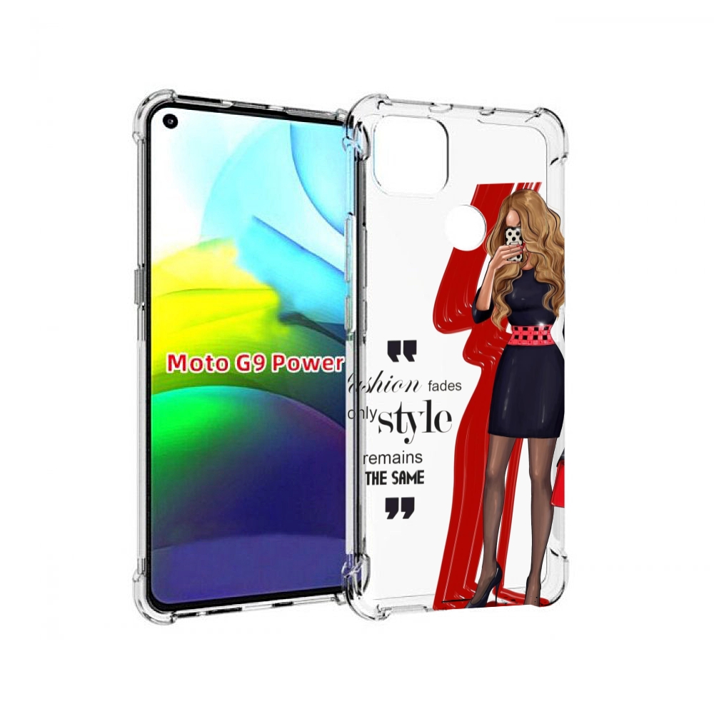 

Чехол MyPads Модная-девушка женский для Motorola Moto G9 Power, Прозрачный, Tocco